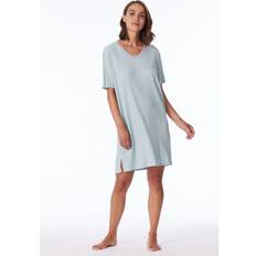 Azul - Mujer Camisones Schiesser Sleepshirt kurzarm Doppelripp bluebird Casual Nightwear