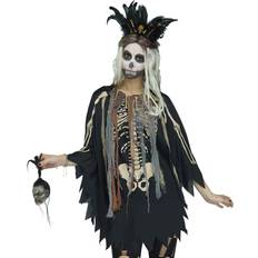 Kostumer Voodoo Voodoo Skelett Kostüm-Poncho als Halloween Kostüm