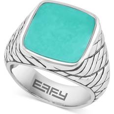 Effy Women Rings Effy Men's Turquoise Ring in Sterling Silver Sterling Silver