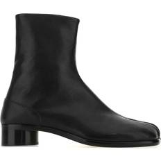 Maison Margiela Black Leather Tabi Ankle Boots