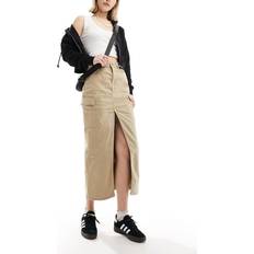 Röcke Calvin Klein Cotton Twill Cargo Maxi Skirt Beige