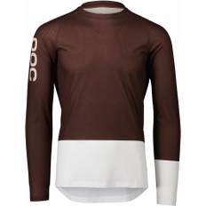 Radfahren Oberteile POC MTB Pure LS Jersey - Axinite Brown/Hydrogen White