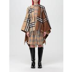 Burberry Contrast Check Wool Cashmere Cape