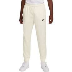 Men - White Pants & Shorts Nike Men's Club Fleece Knit Joggers - Sail/Black