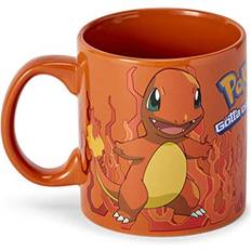 Orange Cups Just Funky Pokémon Charmander Orange Foil Print Ceramic Coffee Mug 20 Ounces Taza