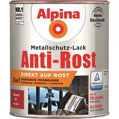 Rot Malerfarbe Alpina Metallschutz-Lack Anti-Rost Rot 0.75L