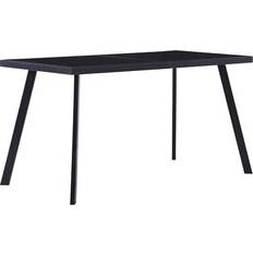 Vidrio Mesas de comedor vidaXL De Vidrio Templado Negro 140x70x75 cm Mesa de comedor 70x70cm