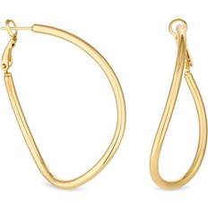 Stainless Steel Earrings Jon Richard Gold Plated Stainless Steel Twist Hoop Earrings