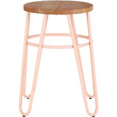 Metallo Sgabelli Premier Housewares District Hairpin Stool Pink Sgabello