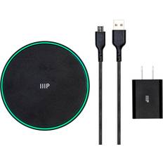 Monoprice Wireless Charger, Qi-Certified 15W Fast Charging Pad with QC3.0 AC Adapter For iPhone 12/12 Pro/11/11 Pro/XR/XS/X/8/8 /Airpods, Galaxy