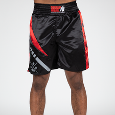 Vechtsportkleding uitverkoop Gorilla Wear Hornell Boxing Shorts Unisex Zwart/Rood