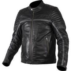 Rukka Motorcykeljackor Rukka Yorkton Motorrad Lederjacke, schwarz-silber, Größe