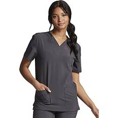 Work Tops Dickies Eds Essentials V-Neck Scrub Top Pewter Gray L10776