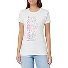 Marvel Baby Groot Line With Am Groot Text T-Shirt Women