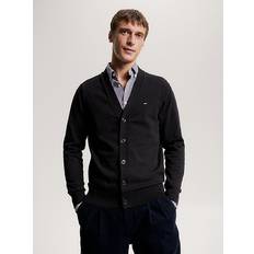 Tommy Hilfiger Men Cardigans Tommy Hilfiger Herren Cardigan 1985 Cardigan mit Knopfleiste, Schwarz Black