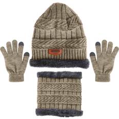 Clothing N'Polar 3-Piece Beanie Hat, Gloves, & Scarf Bundle NPolar 3Pcs Beanie Hat Glove Scarf SetBE