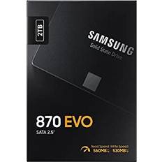 Samsung SSD 870 EVO, 2 TB, Form Factor 2.5 Inch, Intelligent Turbo Write, Magician 6 Software, Black