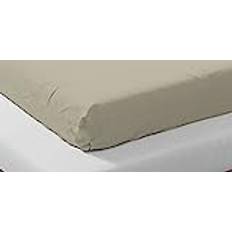 Drap Housse OBIO Coton Bio 57 Fils Matelas épais 160x200 cm - Beige Beige