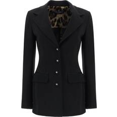 Dolce & Gabbana Vestes Dolce & Gabbana Single-Breasted Turlington Blazer Black