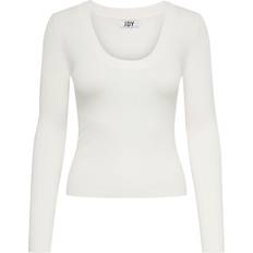 JdY O-Neck Sweater - White/Cloud Dancer