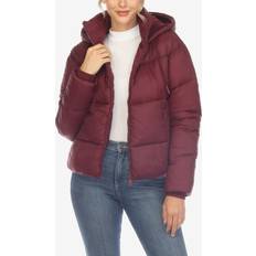 Clothing White Mark Womens Water Resistant Lightweight Puffer Jacket, X-large, Red Red