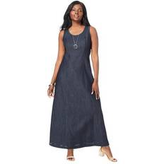 Jessica London Dresses Jessica London Plus Women's Denim Maxi Dress in Indigo Size 16