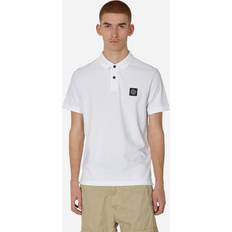 Stone Island Men Polo Shirts Stone Island Logo Polo Shirt White