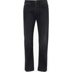 Replay Mens Black Waitom Regular-fit Straight-leg Stretch-denim Jeans