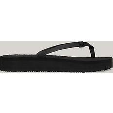 Tommy Hilfiger 40 - Dam Flip-Flops Tommy Hilfiger dam monogram strand sandal flip flop, svart, UK, Svart