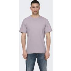 Lilla T-shirts Only & Sons O-hals T-shirt