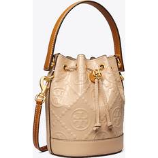 Natural Bucket Bags Tory Burch Mini T Monogram Embossed Patent Leather Bucket Bag