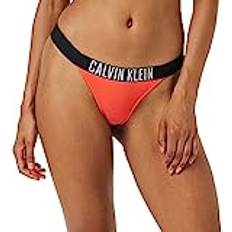 Microfiber Bikinis Calvin Klein Brazilian Bikini Bottoms Intense Power Orange