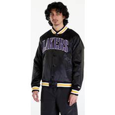 New Era Outerwear New Era LA Lakers Satin Bomber Jacket - Black/True Purple