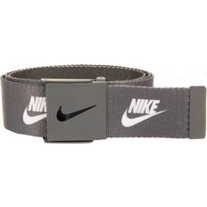 Nike Men's Futura Logo Reversible Webbing Belt Grey