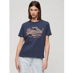 Superdry Donna Top Superdry T-shirt da donna Metallic VL - Bleu