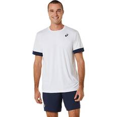 Blanco Camisetas Asics Camiseta Court SS Top - Azul Oscuro