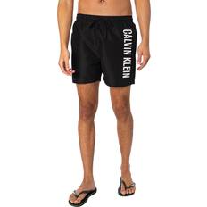 Calvin Klein Schwarz Badehosen Calvin Klein Badeshorts Mit Tunnelzug - Black