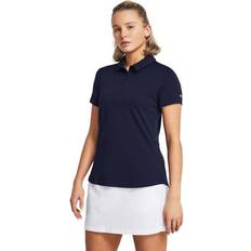 Under Armour Women's Playoff Short Sleeve Polo Midnight Navy Midnight Navy Halo Gray Blue