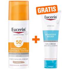 Eucerin Sun Photoaging Control Tinted Face Gel-Creme LSF 50+ mittel + gratis Body LSF50 Sonnenschutz