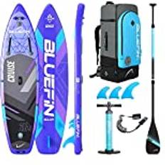 Bluefin SUP Cruise 10'8 Aufpumpbares Paddleboard SUP-Board für Erwachsene SUP Tragbar & Reisesicher Paddleboard-Paket Inklusive Paddleboard-Zubehör, Cruise 10'8 Paddle Paars, Paddel lila