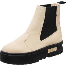 Puma Damen Chelsea Boots Puma Stiefelette Beige Flacher Absatz für Damen