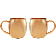 Copper Cups Hammered Barrel Shape Copper Mug 16fl oz 2