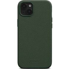 Woolnut iPhone 15 Plus Ægte Læder Cover MagSafe Kompatibel Grøn