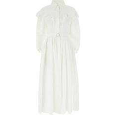 Chloe Woman White Linen Dress