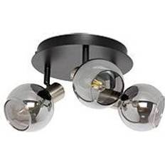 Very 3 Fitting Black/Satin Ceiling Flush Light