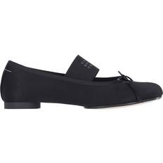 44 - Schnürung Ballerinas MM6 Maison Margiela Black Satin Ballerina Flats T8013 Black IT