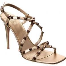 Valentino Garavani Rockstud leather sandals beige