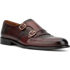 Men - Red Monks Vintage Foundry Co Men's Bolton Monk Strap Shoes Burgundy