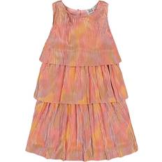 Deux par Deux Pleated Layered Dress - Metallic Rainbow