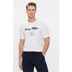 Tommy Hilfiger Herre T-shirts på tilbud Tommy Hilfiger Exclusive Script Logo Jersey T-Shirt WHITE